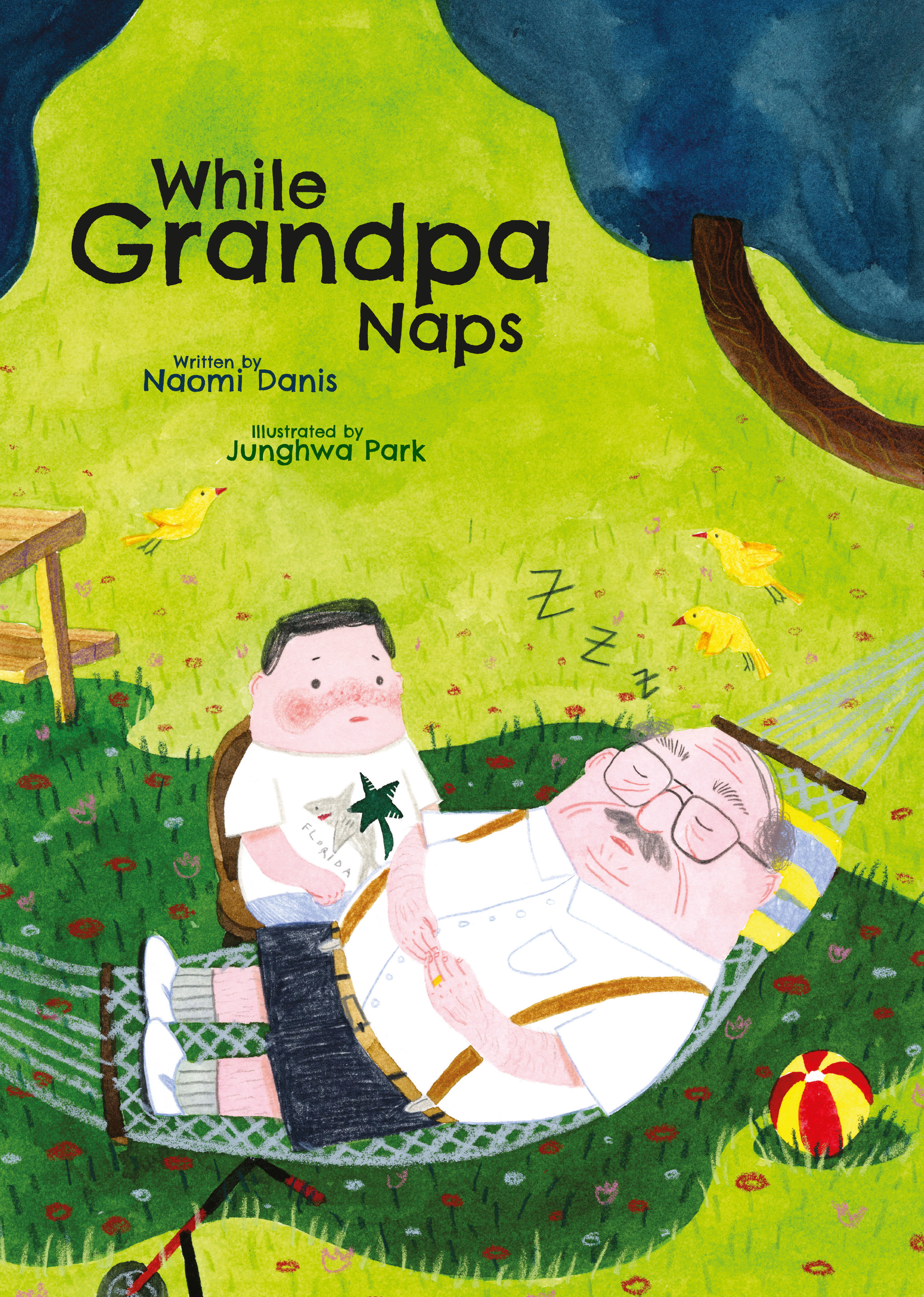 A moving, funny, elegant meditation on love, childhood, and one's place in a family.  Gilbert spends a sunny summer afternoon obediently keeping watch over his napping grandpa to shoo the pesky flies away. Unsure of exactly how long he's really supposed to sit there, watching for non-existent bugs, he passes time contemplating his ever-changing family: His grandma Sarah recently died, a new baby is on the way, his siblings and cousins race in and out. While the temptations to abandon his post beckon, Gilbert's loyalty to his grandpa stays true, and his quiet dedication finds a sweet reward.